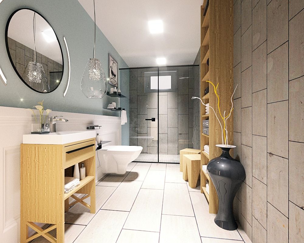 Baño de una de las villas de Boca Chica.
